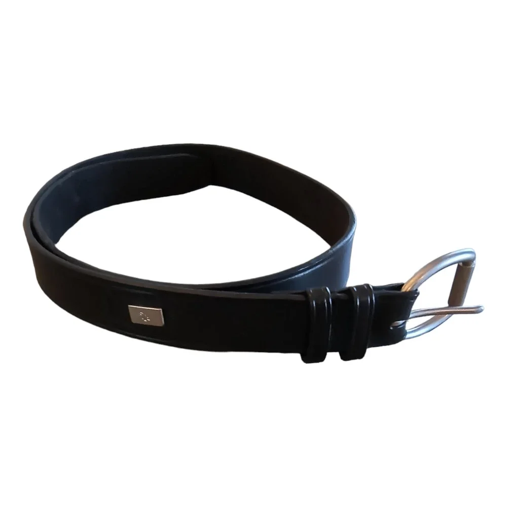 Dickies Leather Belt Men's Size 34 Dark Brown /Black Perforated Belt Adjustable